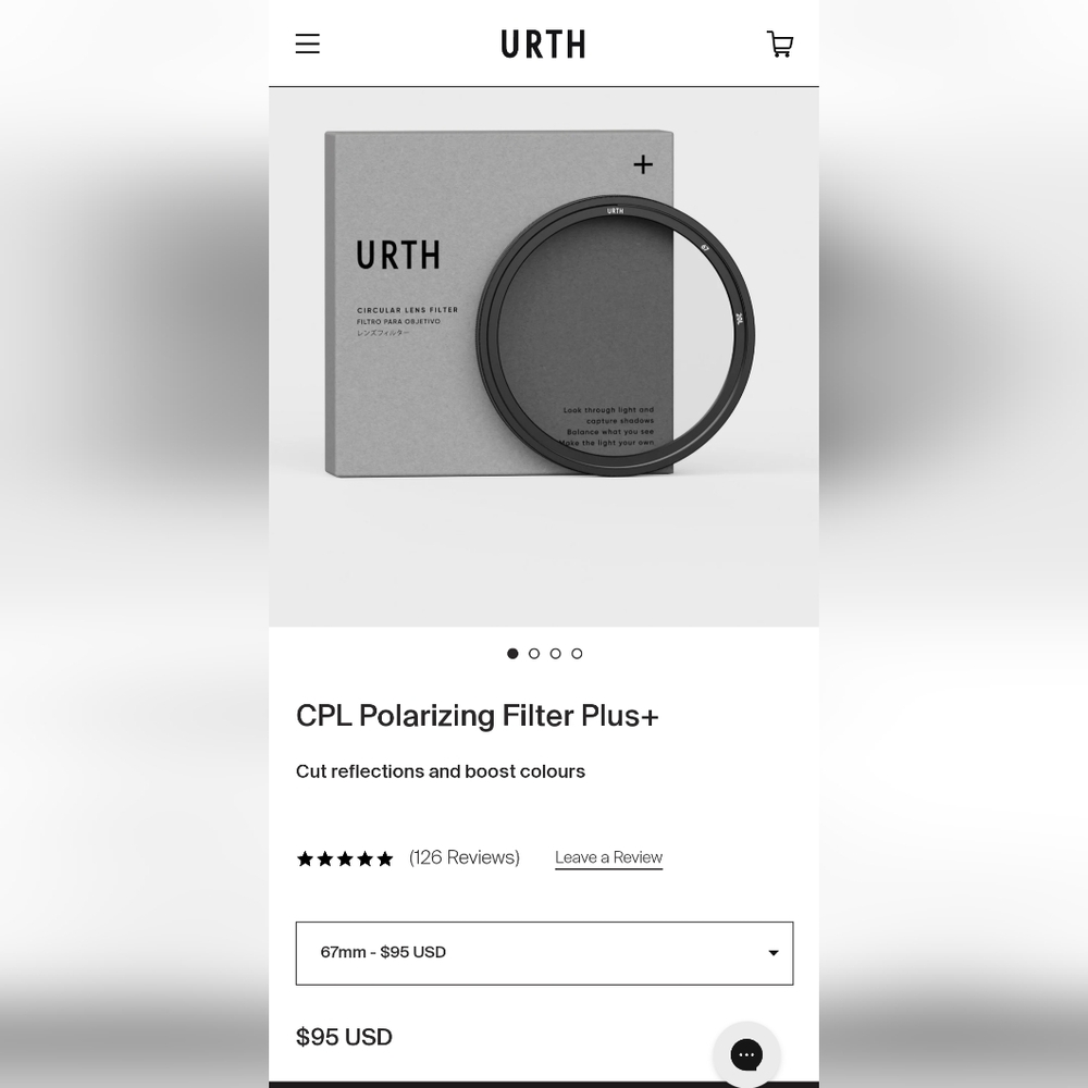 Urth Polarizing Filter Plus+ 67mm (CPL)